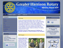 Tablet Screenshot of greaterharrisonrotary.org